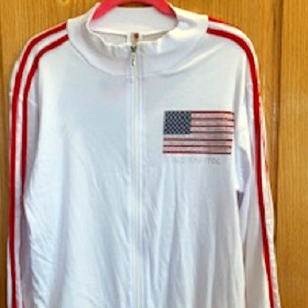 NWT Big Bang USA 100% Cotton Sweater Full Zip Mock Neck Sz: M